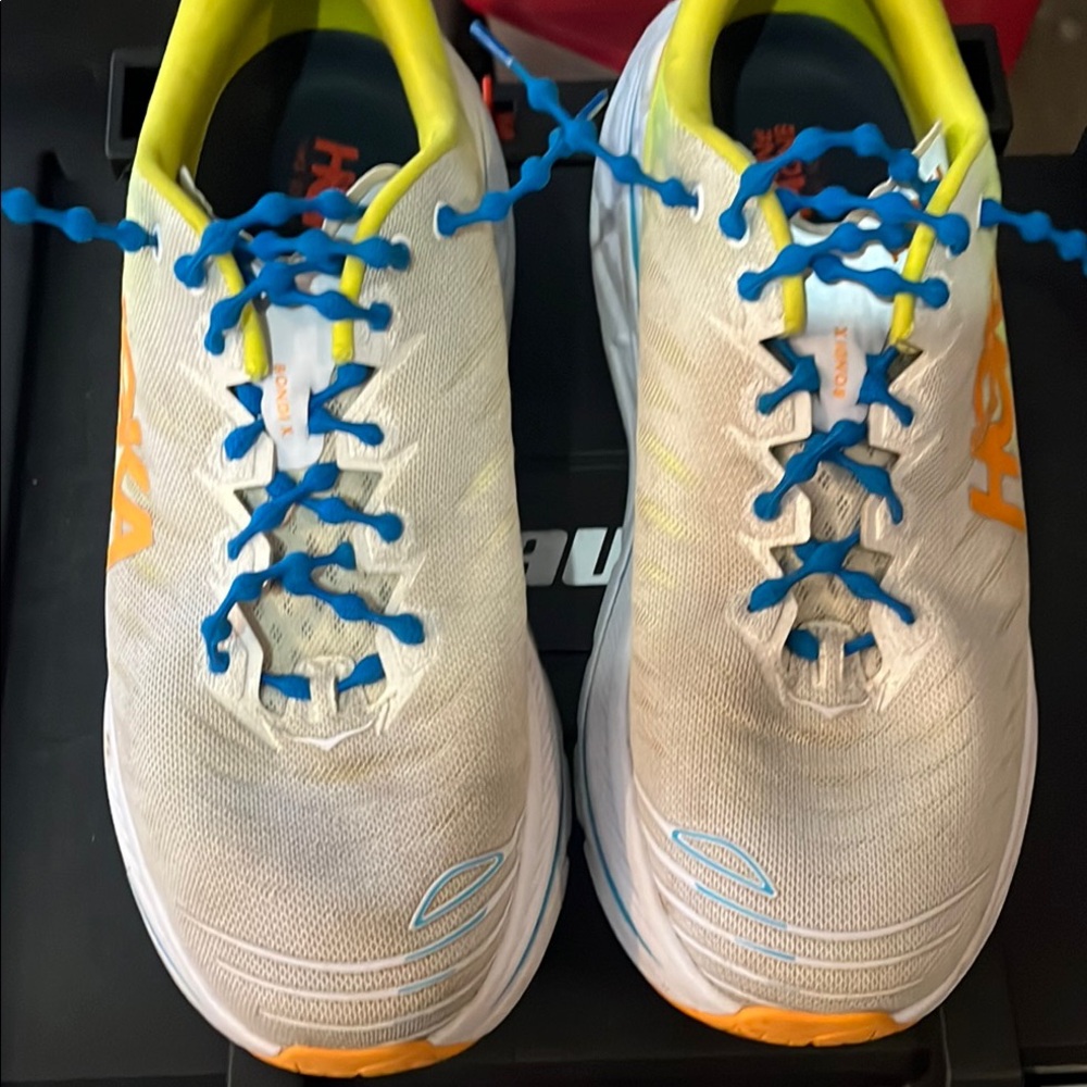 Hoka Men's Athletic Shoes - White and Blue